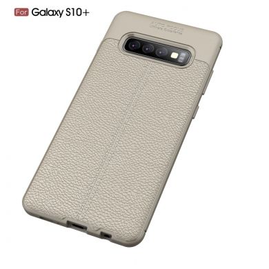 Захисний чохол Deexe Leather Cover для Samsung Galaxy S10 Plus - Grey