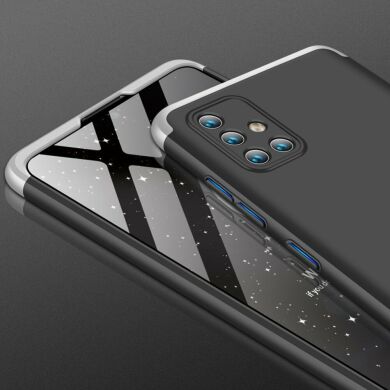 Захисний чохол GKK Double Dip Case для Samsung Galaxy A71 (A715) - Black / Silver