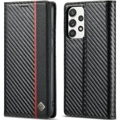 Защитный чехол LC.IMEEKE Carbon Fiber для Samsung Galaxy A52 (A525) / A52s (A528) - Vertical Stripe