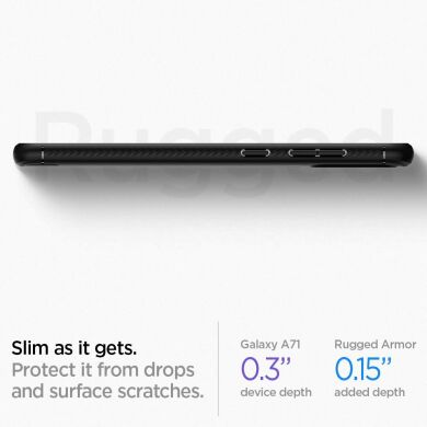 Захисний чохол Spigen (SGP) Rugged Armor для Samsung Galaxy A71 (A715) - Matte Black