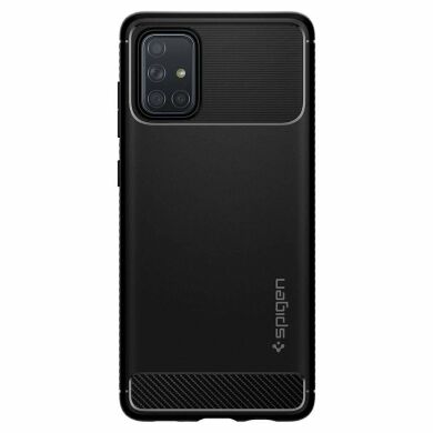 Захисний чохол Spigen (SGP) Rugged Armor для Samsung Galaxy A71 (A715) - Matte Black