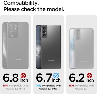 Захисний чохол Spigen (SGP) Ultra Hybrid для Samsung Galaxy S21 Plus (G996) - Crystal Clear
