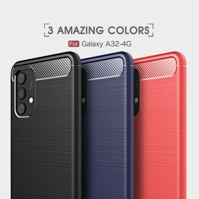 Захисний чохол UniCase Carbon для Samsung Galaxy A32 (А325) - Red
