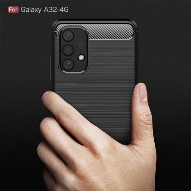 Захисний чохол UniCase Carbon для Samsung Galaxy A32 (А325) - Red
