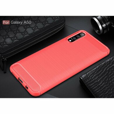 Захисний чохол UniCase Carbon для Samsung Galaxy A50 (A505) / A30s (A307) / A50s (A507) - Red