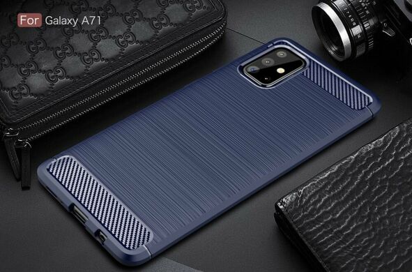 Захисний чохол UniCase Carbon для Samsung Galaxy A71 - Blue