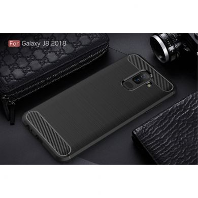 Захисний чохол UniCase Carbon для Samsung Galaxy J8 2018 (J810) - Black