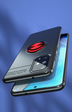 Защитный чехол UniCase Magnetic Ring для Samsung Galaxy A31 (A315) - Black / Red