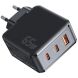 Сетевое зарядное устройство ESSAGER 65W GaN Matrix Travel Phone Charger USB+ 2Type-C (ECT2CA-JZB01-Z) - Black. Фото 2 из 15
