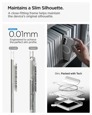 Защитный чехол Spigen Ultra Hybrid Pro (MagFit) FF для Samsung Galaxy Fold 8 Ultra (ACS11506) - Clear White