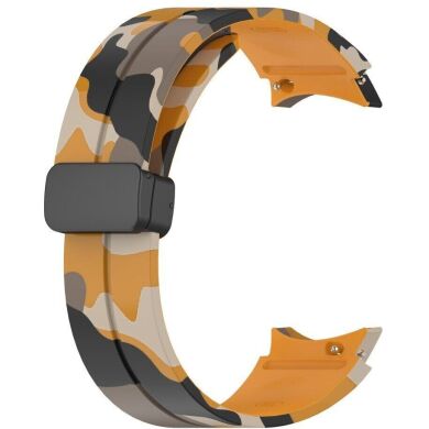 Ремінець Deexe Camo Silicone для Samsung Galaxy Watch 4 / 4 Classic / 5 / 5 Pro - Yellow