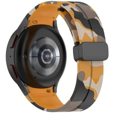 Ремінець Deexe Camo Silicone для Samsung Galaxy Watch 4 / 4 Classic / 5 / 5 Pro - Yellow