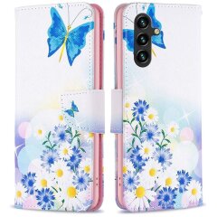 Чехол-книжка Deexe Color Wallet для Samsung Galaxy A15 (A155) - Butterfly and Flowers