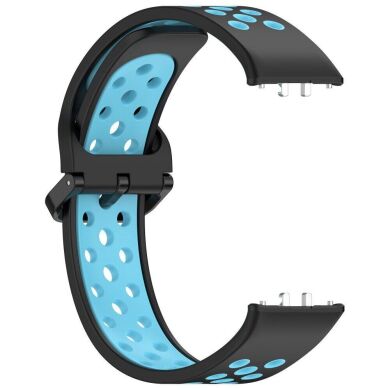 Ремешок Deexe Dot Color для Samsung Galaxy Fit 3 - Black / Blue