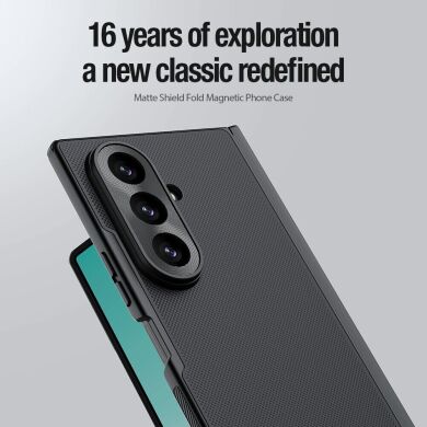 Пластиковый чехол NILLKIN Frosted Shield Magnetic (FF) для Samsung Galaxy Fold 8 Ultra - Black
