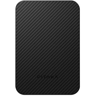 Внешний аккумулятор Pitaka Aramid Fiber Magnetic Qi2 20W (10000mAh) PBQ2501 - Black / Grey (Twill)