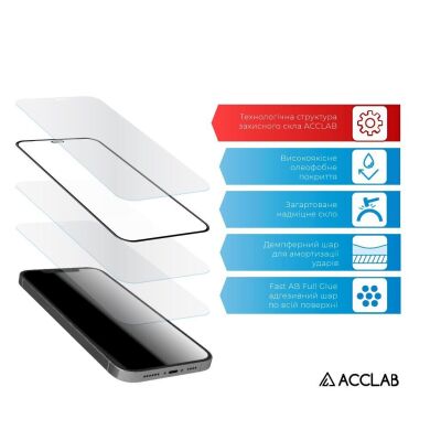 Защитное стекло ACCLAB Full Glue для Samsung Galaxy A37 (A376) - Black