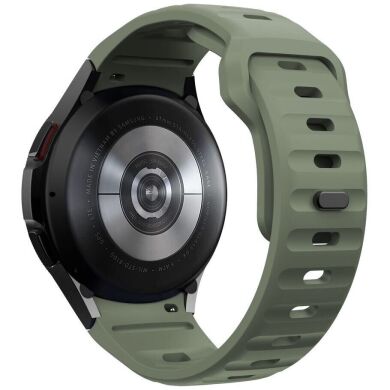 Ремінець Tech-Protect Silicone Line для Samsung Galaxy Watch 4 / 4 Classic / 5 / 5 Pro / 6 / 6 Classic / 7 / FE 5906302313617 - Olive Green