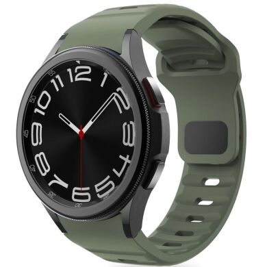 Ремінець Tech-Protect Silicone Line для Samsung Galaxy Watch 4 / 4 Classic / 5 / 5 Pro / 6 / 6 Classic / 7 / FE 5906302313617 - Olive Green