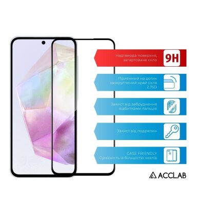 Защитное стекло ACCLAB Full Glue для Samsung Galaxy A37 (A376) - Black
