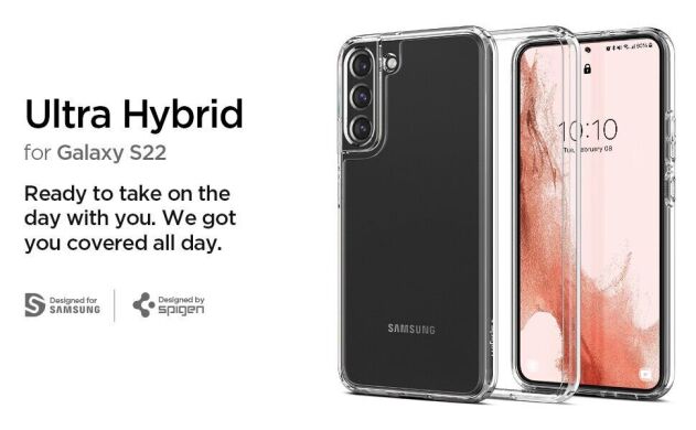 Захисний чохол Spigen (SGP) Ultra Hybrid для Samsung Galaxy S22 (S901) - Crystal Clear