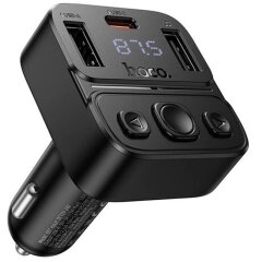 FM модулятор Hoco E87 Delta 35W (Type-C + 2USB) - Black