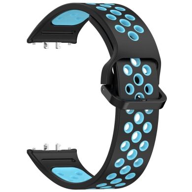 Ремешок Deexe Dot Color для Samsung Galaxy Fit 3 - Black / Blue