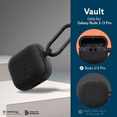 Защитный чехол Caseology Vault by Spigen для Samsung Galaxy Buds 3 / Buds 3 Pro - Matte Black