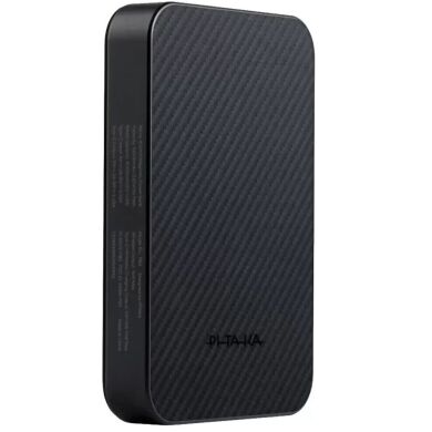 Внешний аккумулятор Pitaka Aramid Fiber Magnetic Qi2 20W (10000mAh) PBQ2501 - Black / Grey (Twill)