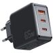 Сетевое зарядное устройство ESSAGER 65W GaN Matrix Travel Phone Charger USB+ 2Type-C (ECT2CA-JZB01-Z) - Black. Фото 1 из 15