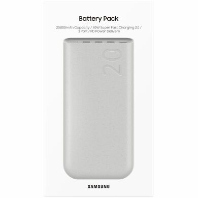 Внешний аккумулятор Samsung Battery Pack 45W (20000mAh) EB-P4520XUEGEU - Beige