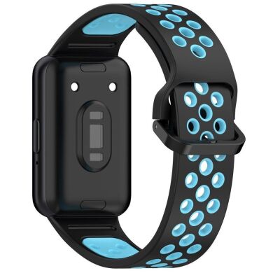 Ремешок Deexe Dot Color для Samsung Galaxy Fit 3 - Black / Blue