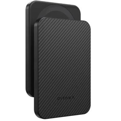Внешний аккумулятор Pitaka Aramid Fiber Magnetic Qi2 20W (10000mAh) PBQ2501 - Black / Grey (Twill)