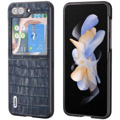 Защитный чехол ABEEL Croco Skin (FF) для Samsung Galaxy Flip 5 - Blue