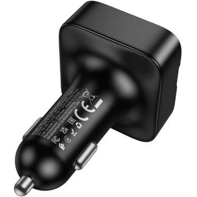FM модулятор Hoco E87 Delta 35W (Type-C + 2USB) - Black