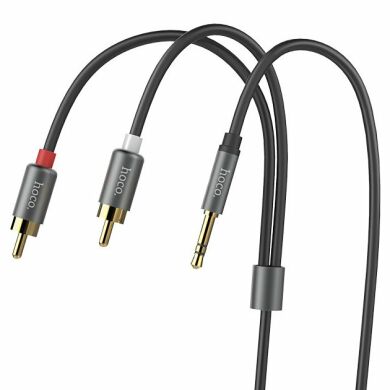 AUX-кабель Hoco UPA10 Lotus Double (1.5m) - Grey