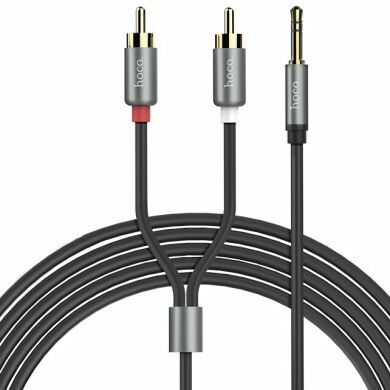 AUX-кабель Hoco UPA10 Lotus Double (1.5m) - Grey