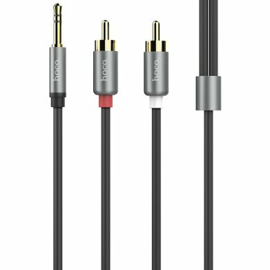 AUX-кабель Hoco UPA10 Lotus Double (1.5m) - Grey