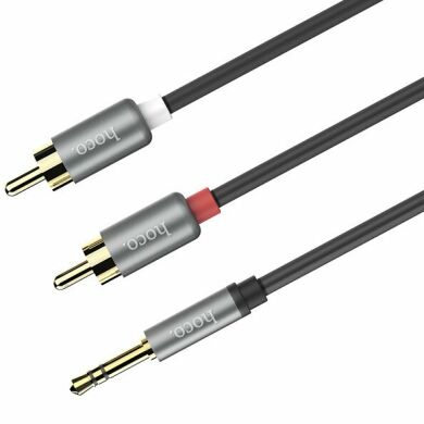 AUX-кабель Hoco UPA10 Lotus Double (1.5m) - Grey