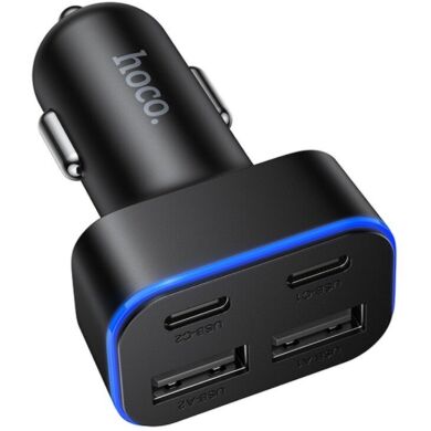 Автомобильное зарядное устройство Hoco Z63 60W (2USB + 2Type-C) - Black