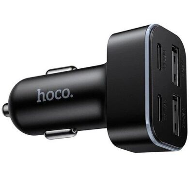 Автомобильное зарядное устройство Hoco Z63 60W (2USB + 2Type-C) - Black