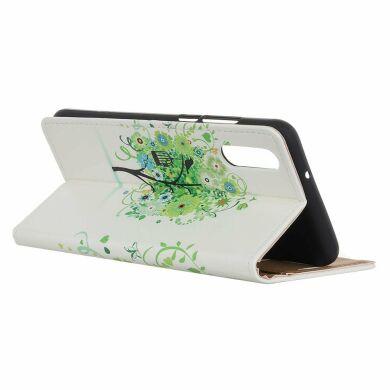 Чохол Deexe Life Style Wallet для Samsung Galaxy A70 (A705) - Green Flower Tree