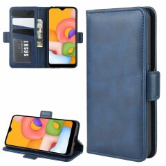 Чохол Deexe Pocket Wallet для Samsung Galaxy A01 (A015) - Blue