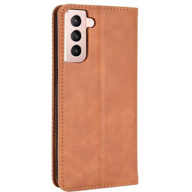 Чохол Deexe Retro Style для Samsung Galaxy S21 (G991) - Brown