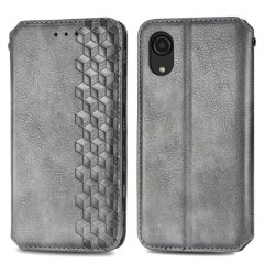 Чехол Deexe Rhombus Wallet для Samsung Galaxy A03 Core (A032) - Grey
