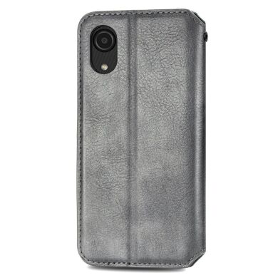 Чехол Deexe Rhombus Wallet для Samsung Galaxy A03 Core (A032) - Grey