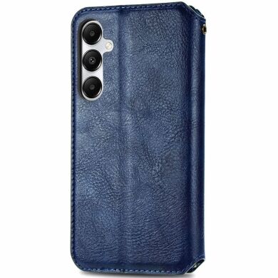 Чехол Deexe Rhombus Wallet для Samsung Galaxy A35 (A356) - Blue