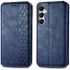 Чехол Deexe Rhombus Wallet для Samsung Galaxy A35 (A356) - Blue. Фото 1 из 6