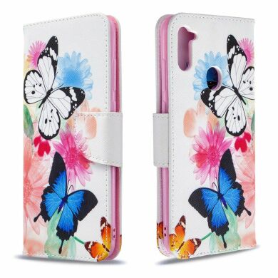 Чохол-книжка Deexe Color Wallet для Samsung Galaxy A11 (A115) / Galaxy M11 (M115) - Imprint Butterffly and Flowers