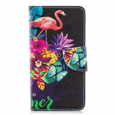 Чехол-книжка Deexe Color Wallet для Samsung Galaxy A40 (А405) - Flamingo and Pineapple